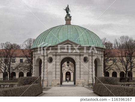 The Diana Temple (Dianatempel) in the Munich Hofgarten at the garden of the Munich Residenz. The Diana Temple (Dianatempel) in the Munich Hofgarten at the garden of the Munich Residenz. 116396167