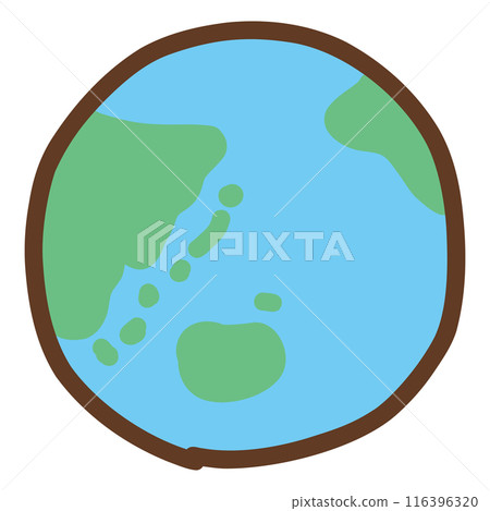 手繪地球符號 手繪地球符號 116396320