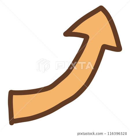 Hand-drawn upward trending mark Hand-drawn upward trending mark 116396328