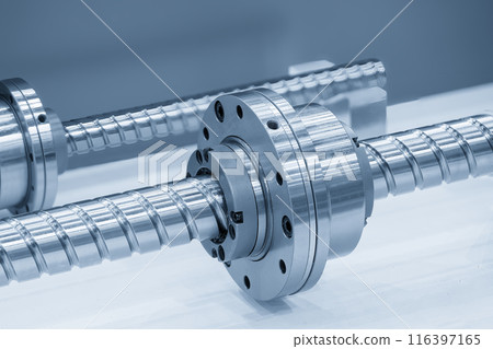Closeup scene the spare parts  lead ball screw set. 116397165