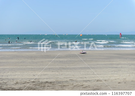Shonan sea and surfers, windsurfing, surfing Shonan sea and surfers, windsurfing, surfing 116397707