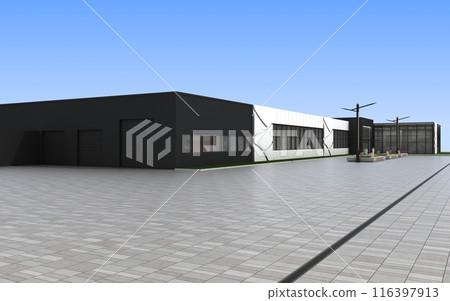 3d render exterior mall, exterior visualization, 3D illustration 3d render exterior mall, exterior visualization, 3D illustration 116397913