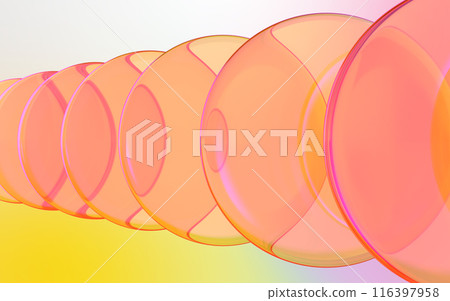 3D illustration of rainbow-colored lenses 3D illustration of rainbow-colored lenses 116397958