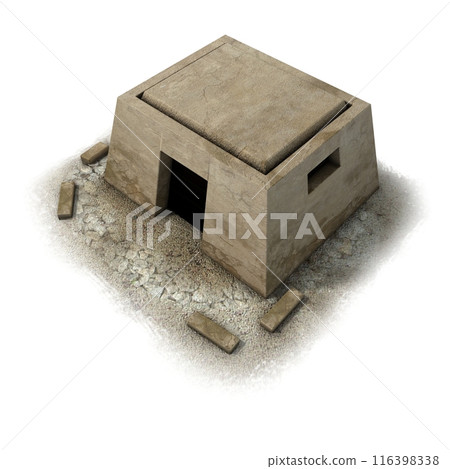 ancient house isolated on white background, medieval building, 3d visualization, illustration ancient house isolated on white background, medieval building, 3d visualization, illustration 116398338