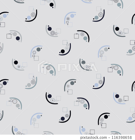 Abstract line shape geometric motif basic pattern continuous background. Oriental style tile modern lux fabric design textile swatch.  116398658