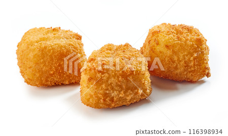 fried fish fillet nuggets 116398934