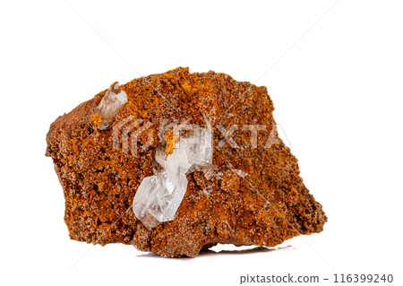 Macro stone Hemimorphite mineral on white background 116399240