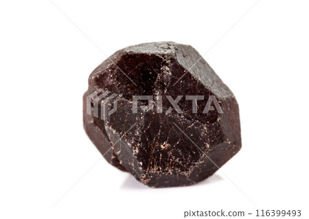 macro mineral stone Garnet, on a white background macro mineral stone Garnet, on a white background 116399493