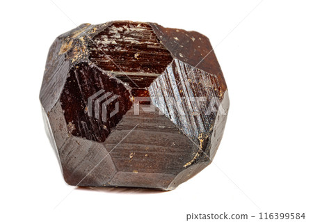 Macro stone Grossular mineral on white background Macro stone Grossular mineral on white background 116399584