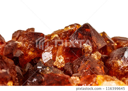 Macro mineral stone Citrine on white background 116399645