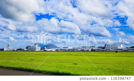 Kagoshima Airport and Sakurajima 116399747