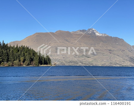 Lake Wakatipu in Queenstown New Zealand WPA Photo Lake Wakatipu in Queenstown New Zealand WPA Photo 116400191