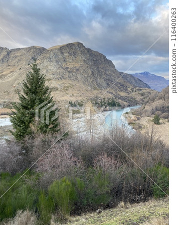 Shotover River Kimiakau in Queenstown New Zealand Photo Shotover River Kimiakau in Queenstown New Zealand Photo 116400263