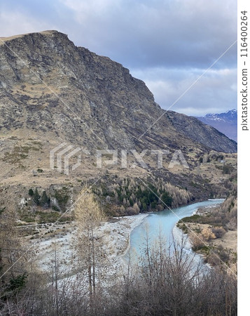 Shotover River Kimiakau in Queenstown New Zealand Photo Shotover River Kimiakau in Queenstown New Zealand Photo 116400264