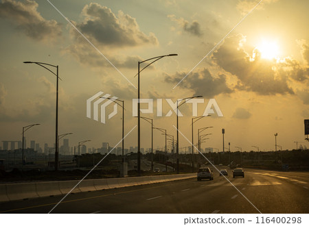 Beautiful sky at sunset, clouds during sunset. High quality photo 116400298