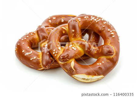 traditional pretzels on white background. Ai generative traditional pretzels on white background. Ai generative 116400335