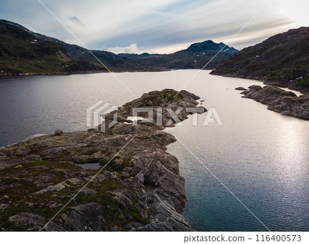 Aerial view. Lakes in mountains Norway Aerial view. Lakes in mountains Norway 116400573