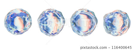3D cell macro biology icon, transparent reproduction egg orb, medical human fertilisation concept. 3D cell macro biology icon, transparent reproduction egg orb, medical human fertilisation concept. 116400645