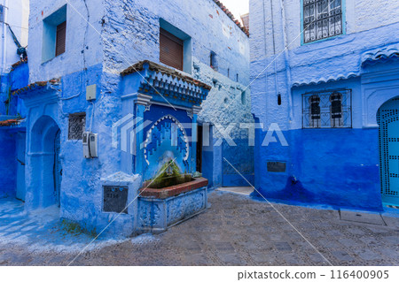 Faucet sink. The house is very simple and rustic, Morocco. 116400905