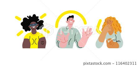 Creative Workspace: Video Conference, modern flat vector concept illustration of person engaging in virtual business meeting Connectivity, collaboration, digital interaction, remote work, productivity Creative Workspace: Video Conference, modern flat vector concept illustration of person engaging in virtual business meeting Connectivity, collaboration, digital interaction, remote work, productivity 116402311