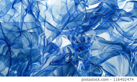 Abstract Blue Wave Mesh. Modern Art Background 116402474