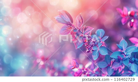 Space of purple night sky with plants 116402729