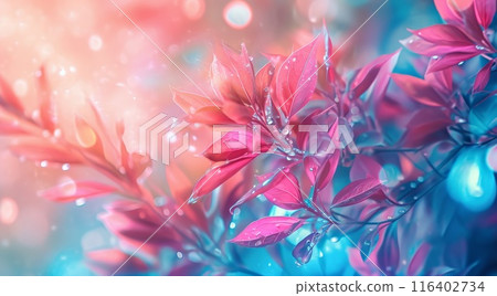 Space of purple night sky with plants 116402734