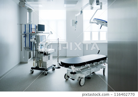 Surgical operating room in a medical clinic. Clean, bright hospital interior. 116402770