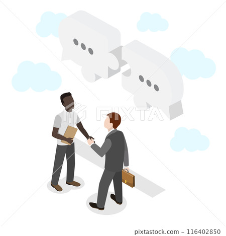 3D Isometric Flat Illustration of Great Communication Skills, Storytelling or Explanation 3D Isometric Flat Illustration of Great Communication Skills, Storytelling or Explanation 116402850