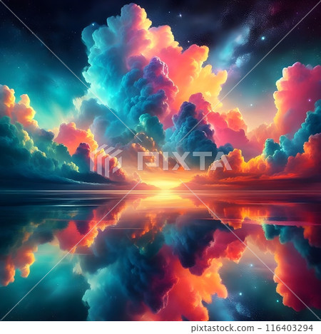 Celestial Dreamscape Reflection. 116403294