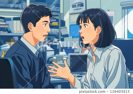 商界人士和男人討論緊急事務_圖2 商界人士和男人討論緊急事務_圖2 116403815