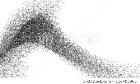 Dotwork abstract background, black grain texture, Abstract stipple sand effect, gradient backdrop from dots. Dotwork abstract background, black grain texture, Abstract stipple sand effect, gradient backdrop from dots. 116403966