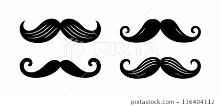 Moustache vector beard black vector man haircut goggles movember cartoon father whisker icon. Moustache vector beard black vector man haircut goggles movember cartoon father whisker icon. 116404112