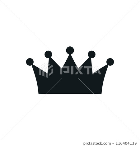 Crown vector king icon. Princess queen simple crown icon shape 116404139