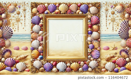多彩貝殼框架 116404672
