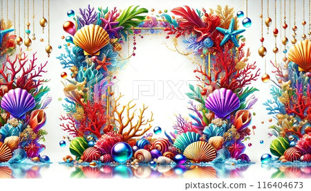 多彩貝殼框架 116404673