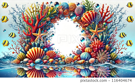 多彩貝殼框架 116404674