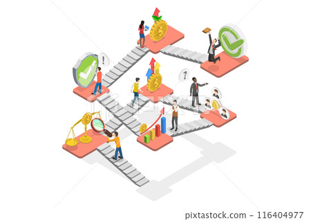 3D Isometric Flat  Illustration of Inclusive Growth, Sustainable Development 116404977