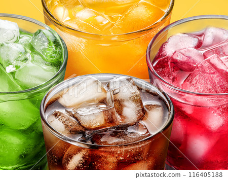 Discover a Wide Selection of Refreshing Cold Drinks Infused with Ice  Ideal for Beat the Heat 116405188