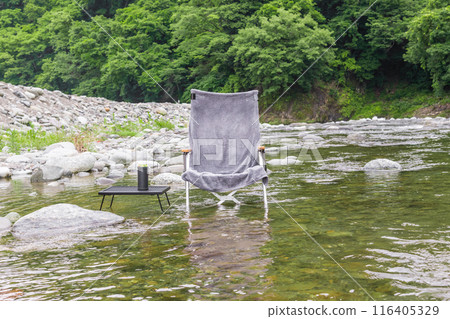 [Cool in the Doshi River along the auto campsite] 116405329