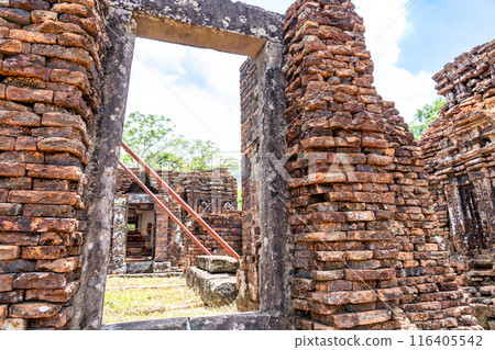 My Son ruins, a sacred site of the Champa Kingdom in Vietnam, where Hindu gods are enshrined 116405542