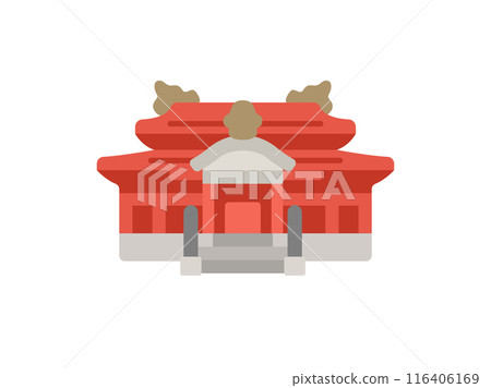 Illustration of the Shuri Castle icon in Okinawa 116406169