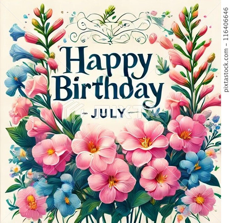 July Birthday Card 001 July Birthday Card 001 116406646