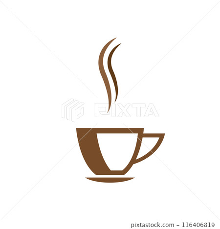 coffee logo in a cup illustration design coffee logo in a cup illustration design 116406819