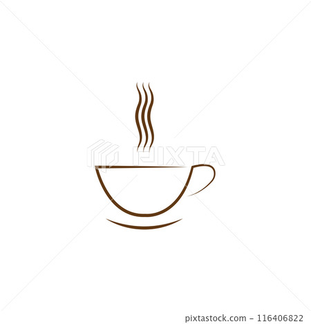 coffee logo in a cup illustration design 116406822