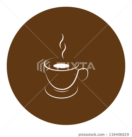 coffee logo in a cup illustration design coffee logo in a cup illustration design 116406829