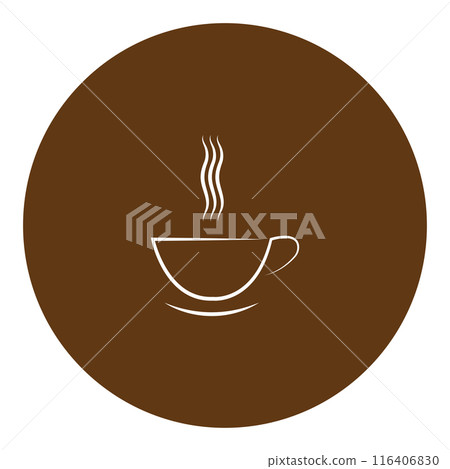 coffee logo in a cup illustration design coffee logo in a cup illustration design 116406830