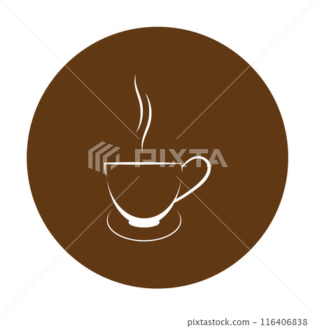 coffee logo in a cup illustration design coffee logo in a cup illustration design 116406838