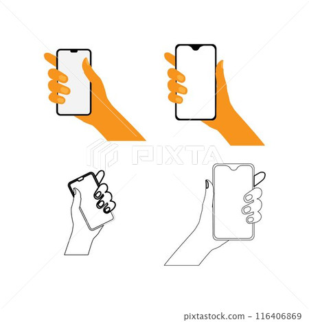 hand phone logo 116406869