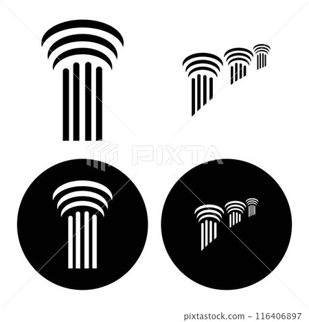 simple pillar logo 116406897
